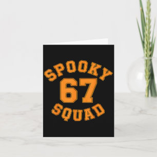 Rolig Skum Squad 67 Barn Halloween 67 Spöklik Kort