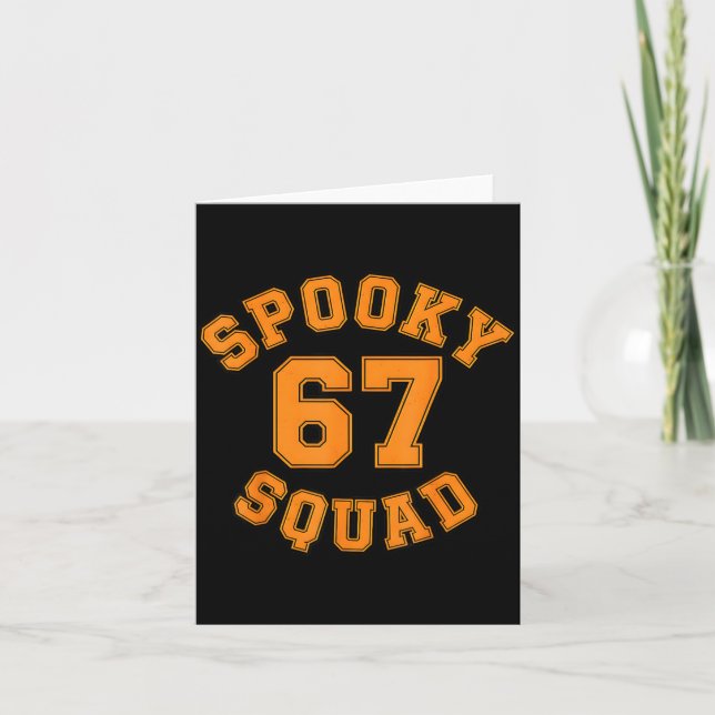 Rolig Skum Squad 67 Barn Halloween 67 Spöklik Kort (Framsida)