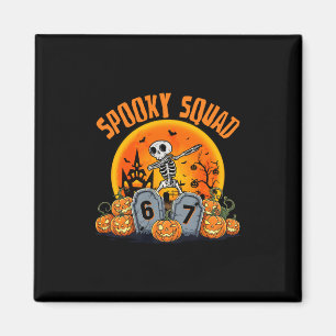 Rolig Skum Squad 67 Skelett Halloween 67 Spökar Magnet