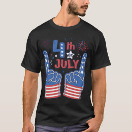 Rolig Skumhand 4:e Juli för barn män pojkar T Shirt