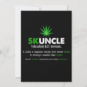 Rolig Skuncle Weed Rökande Farbror  Älskare Inbjudningar