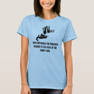 Rolig skydiving avbildar t shirt