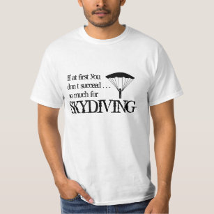 Rolig Skydiving T-tröja T Shirt