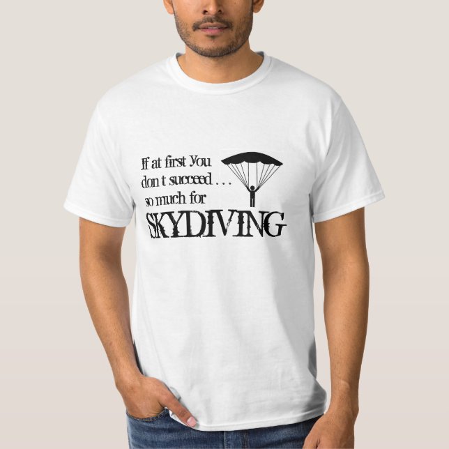 Rolig Skydiving T-tröja T Shirt (Framsida)