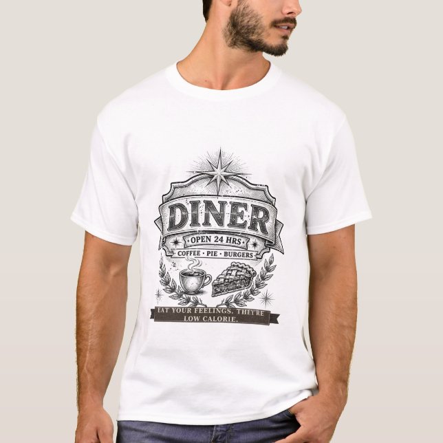 Rolig skylt för lunchrestaurang t shirt (Framsida)