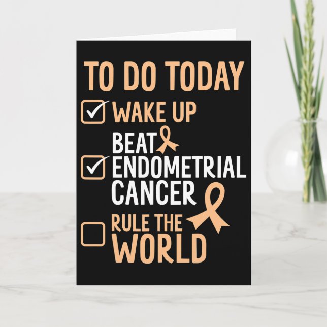 Rolig Slå Endometriecancer Regera Världen - Överle Kort (Framsida)