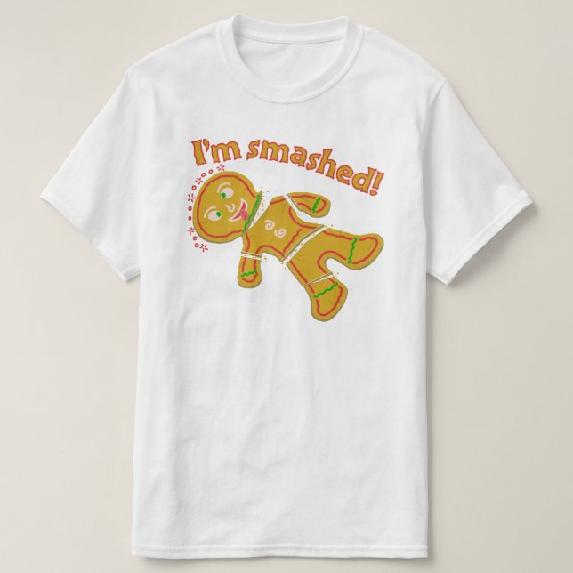 Rolig slagen pepparkakajul t-shirt (Design framsida)