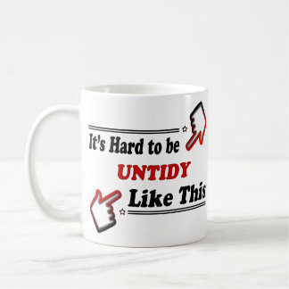Rolig slarvig person kaffemugg