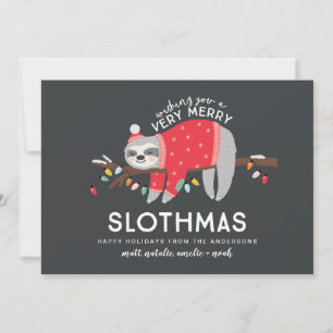 Rolig slothjul julkort