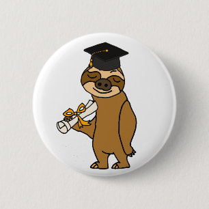 Rolig Slothstudententecknad Knapp