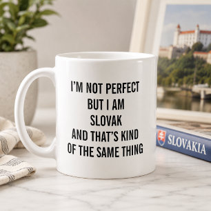 Rolig slovakisk stolthet Jag är inte perfekt men j Kaffemugg
