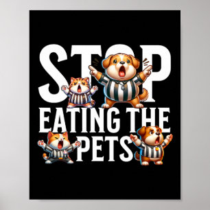 Rolig Sluta äta hundar och katter Springfield Pe Poster