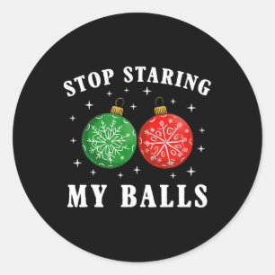 Rolig Sluta Stirra På Min Bylls Jul Ornament Chris Runt Klistermärke