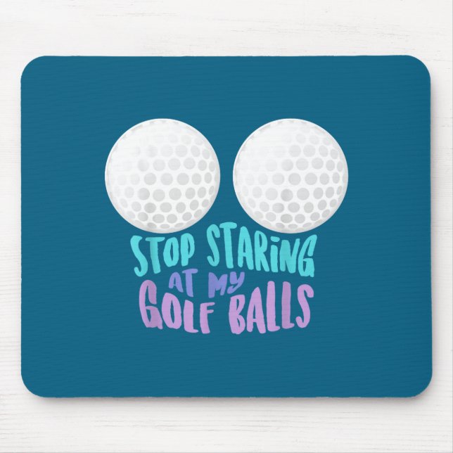 Rolig Sluta Stirra På Min Golf _ Söt Golfpresent  Musmatta (Framsidan)