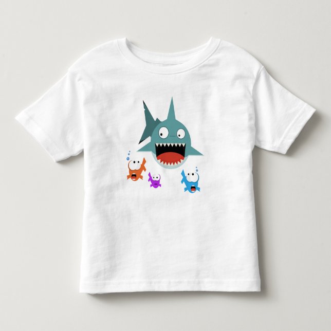 Rolig småbarnT-tröja för haj Tee Shirt (Framsida)