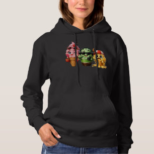 Rolig Smältande Glasskvad Kawaii Karaktärkonst T Shirt