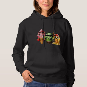 Rolig Smältande Glasskvadron Kawaii Karaktärkonst T Shirt