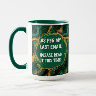 Rolig Smaragd Malakit Enligt Min Senaste E-post Mugg