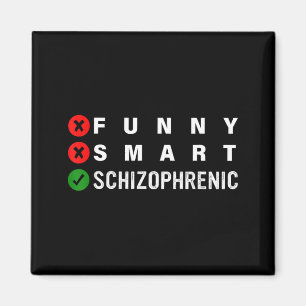 Rolig Smart Schizofren Schizofreni Medvetenhet Magnet