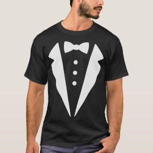 Rolig Smoking Bow Tie Kostym Formell Kostym Grafis T Shirt