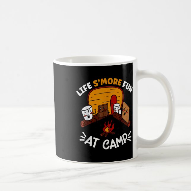 Rolig Smores Camping Lägereld Marshmallow Liv Smo Kaffemugg (Höger)
