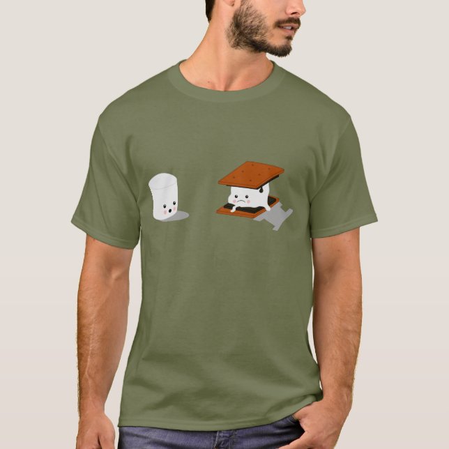 Rolig Smores Marshmallowskjorta Tee Shirt (Framsida)