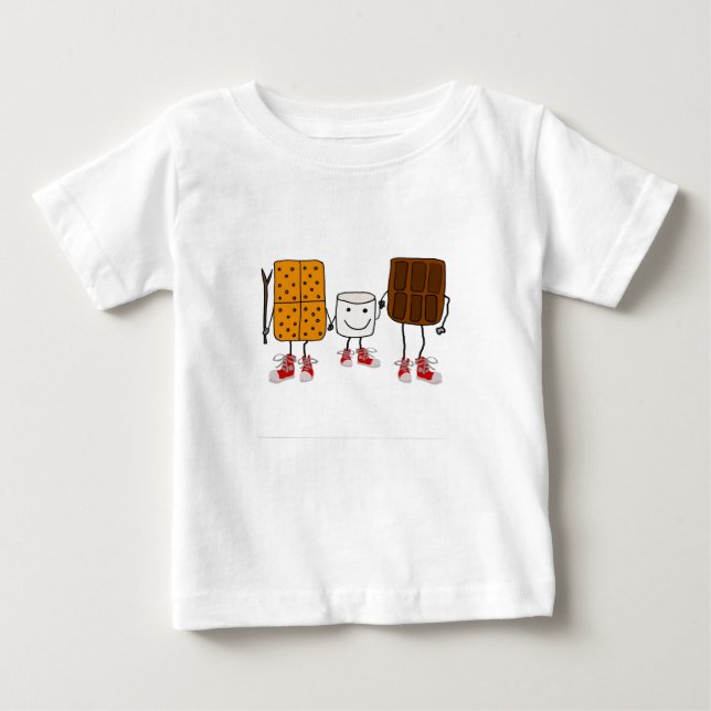 Rolig Smores teckentecknad T-shirt (Framsida)
