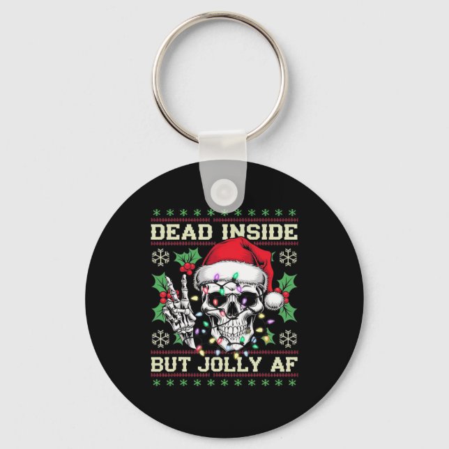 Rolig Smutsig Jul Ful Jultröja  Nyckelring (Framsida)