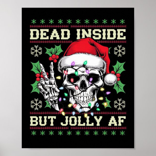 Rolig Smutsig Jul Ful Jultröja  Poster (Framsidan)