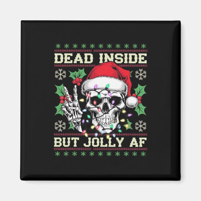 Rolig Smutsig Jul Ful Sweater Magnet (Framsidan)