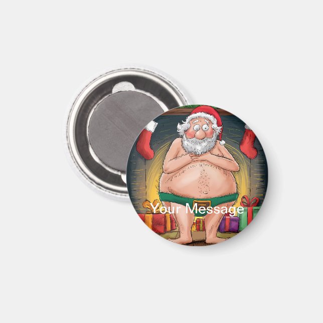 Rolig Smutsig Tomte Julsamling Magnet (Front/Back)