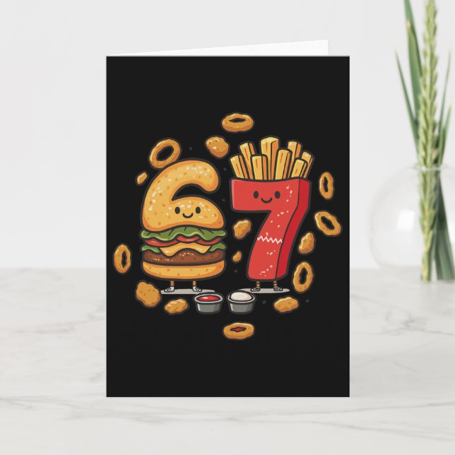 Rolig snabbmat 67 Burger pommes frites Chicken Nug Kort (Framsida)