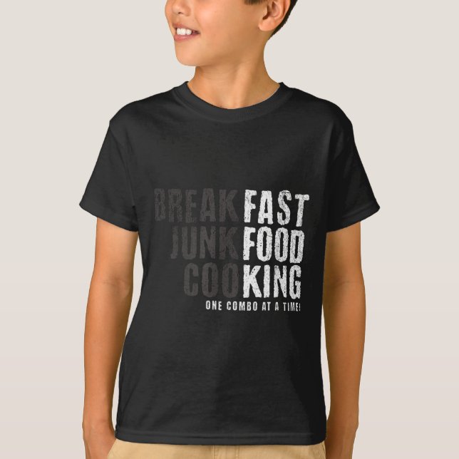 Rolig Snabbmat Fans Present För Matvaror Fans Och  T Shirt (Framsida)