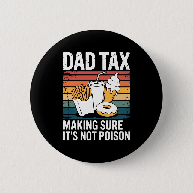 Rolig Snabbmat Ison Tester Present Retro Pappa Ska Knapp (Framsida)