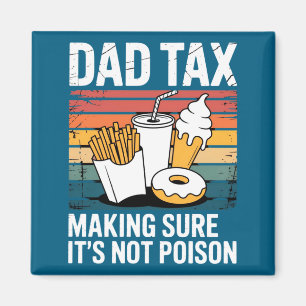 Rolig Snabbmat Ison Tester Present Retro Pappa Ska Magnet
