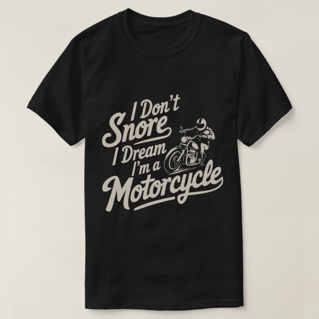 Rolig Snarkande Motorcyklist Kläder T-Shirt (Design framsida)