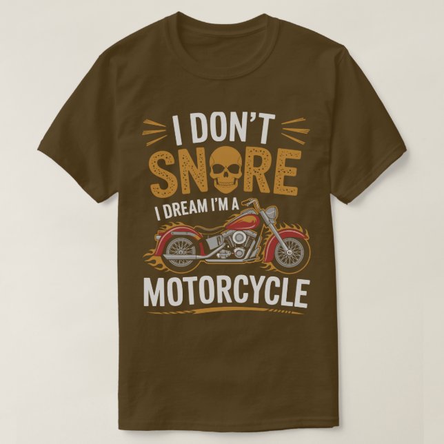 Rolig Snarkande Motorcyklist Kläder T-Shirt (Design framsida)