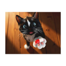 Rolig Snart Frisk Kort | Katt Levererar Din Piller
