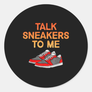 Rolig sneakersdesign för män kvinnor Scute Ss Söt  Runt Klistermärke