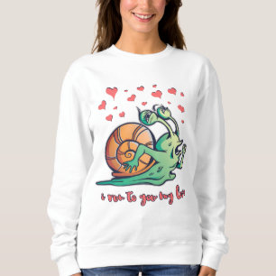 Rolig Snigel Valentine Löpning T Shirt