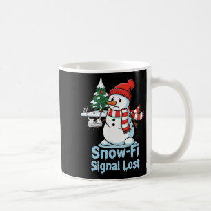 Rolig Snö-fi signal förlorad Snöman juldesign Kaffemugg