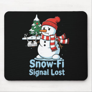Rolig Snö-fi signal förlorad Snöman Juldesign Musmatta