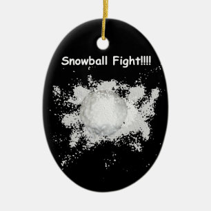 Rolig snöbollskastning Julgranskula