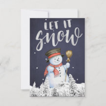 Rolig Snöman | Låt Det Snöa Silver Typografi