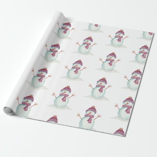 Rolig Snömannen Jul Presentpapper