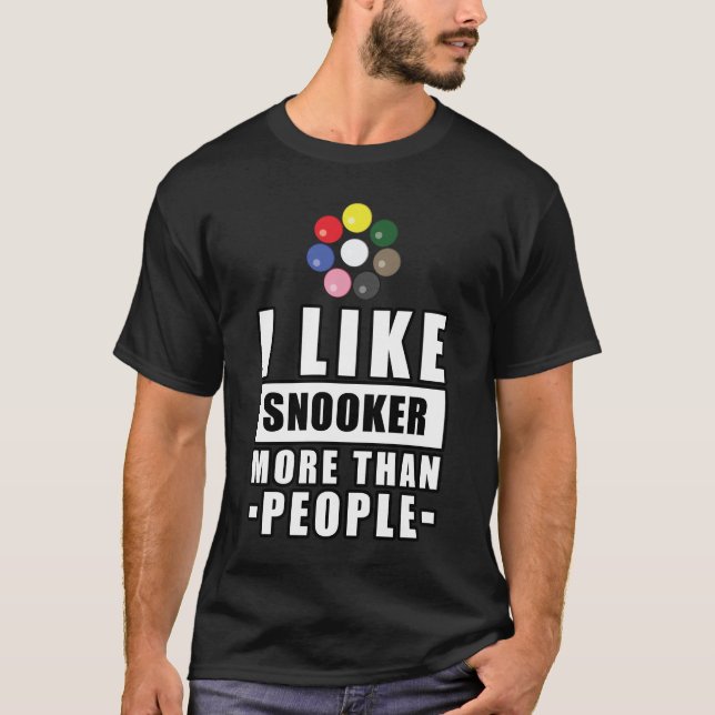 Rolig Snooker-design T Shirt (Framsida)