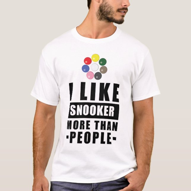 Rolig Snooker-design T Shirt (Framsida)