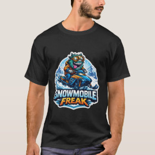 Rolig snöskoter freak snö motor släde slädskidåkni t shirt