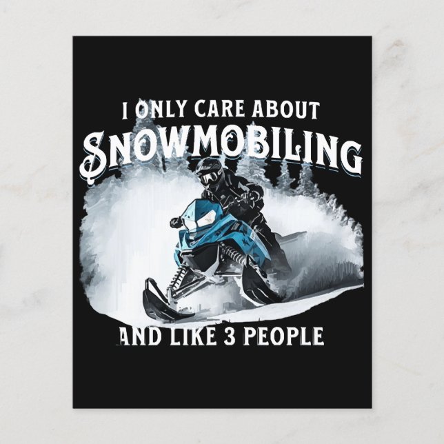 Rolig snöskoteråkning med snöskoter (Framsida)