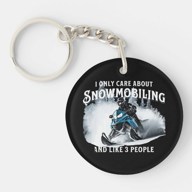 Rolig snöskoteråkning med snöskoter (Framsidan)